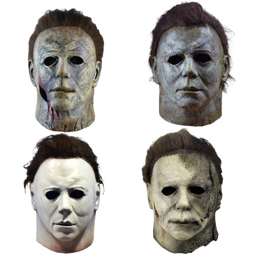 Latex horror mask - beige, face